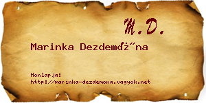 Marinka Dezdemóna névjegykártya
